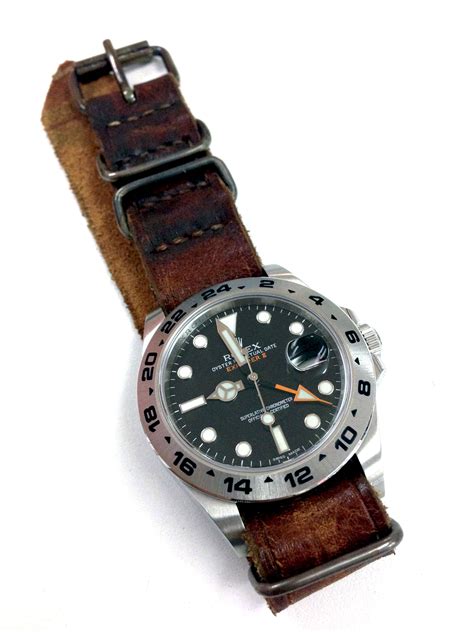 rolex explorer leather strap|rolex explorer on a nato.